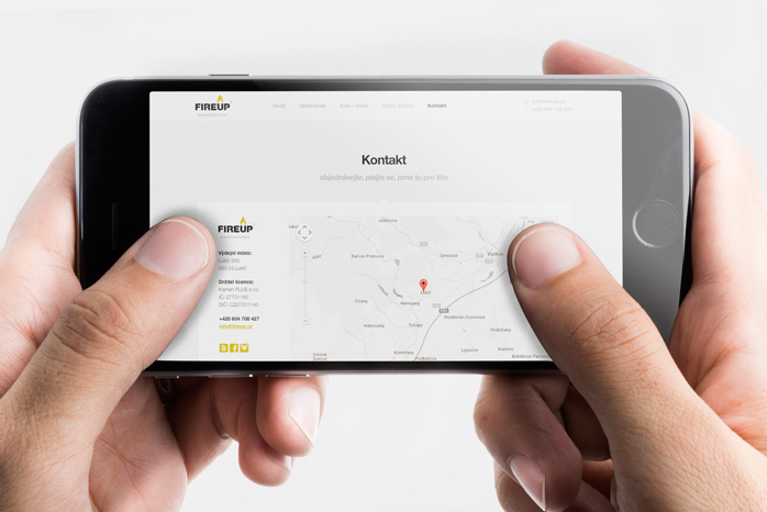 FireUp – web na mobilním zařízení