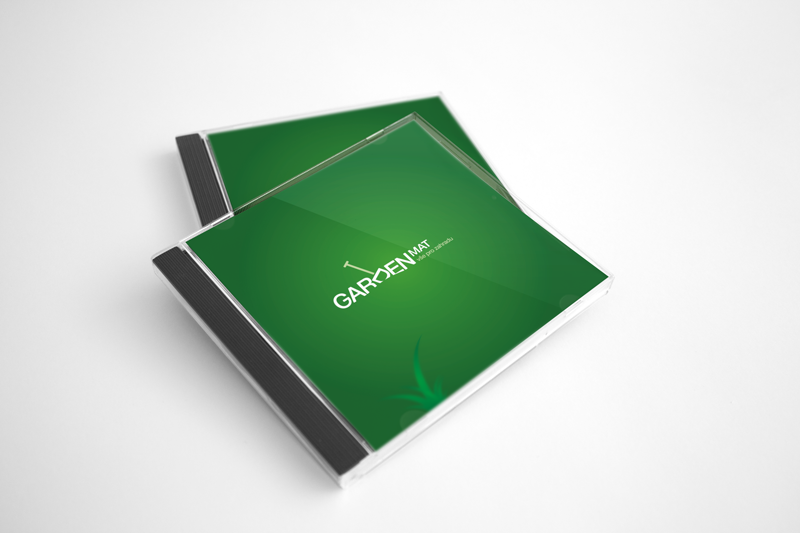 Gardenmat - logo example on printed CD